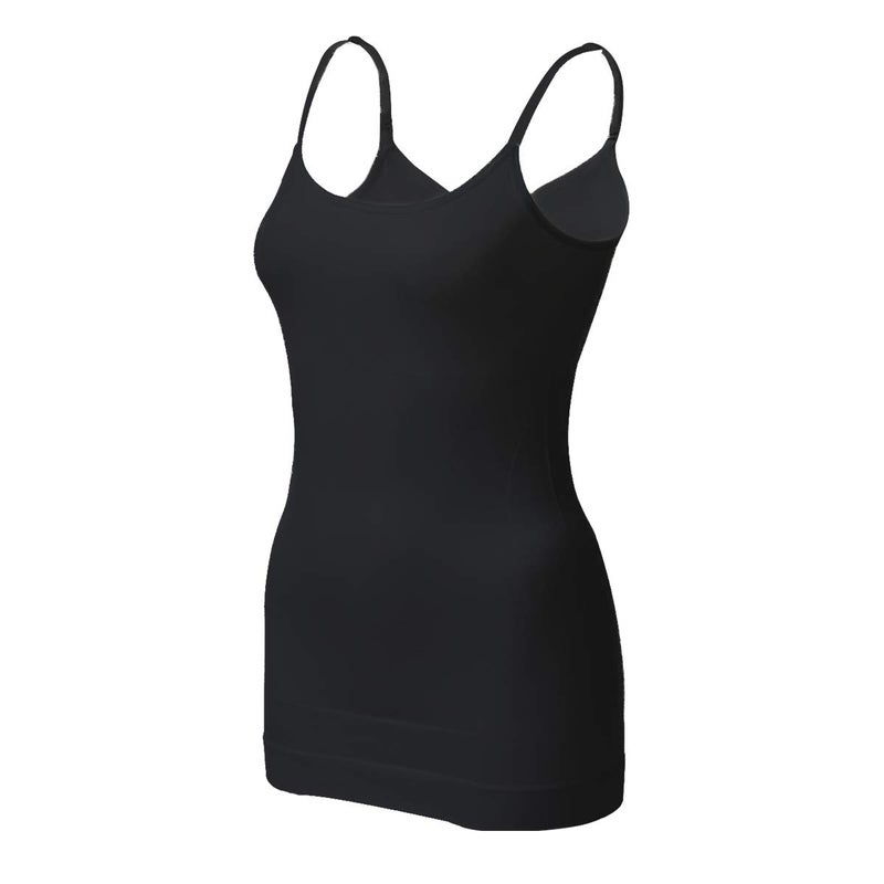 EUYZOU Women's Tummy Control Shapewear Tank Tops - Seamless Body Shaper Compression Top - Black XL - Image 1